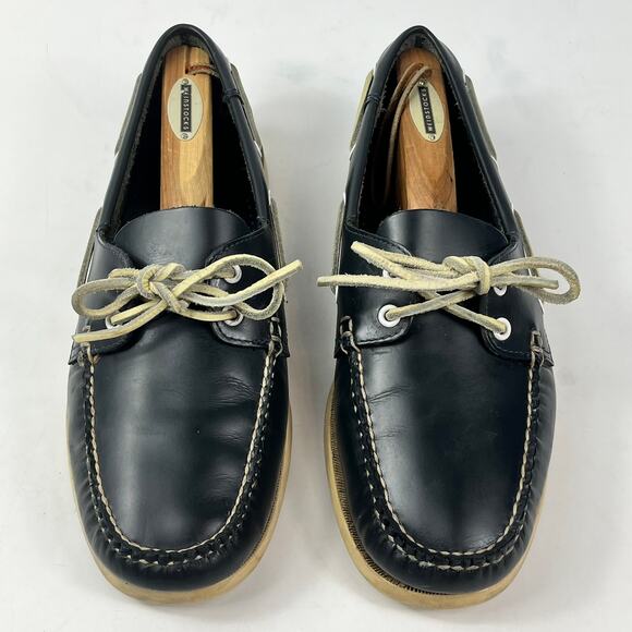 Brooks Brothers Leather Deck Boat Shoes Mens Casual Nautical Footwear Size 11 - Picture 3 of 14